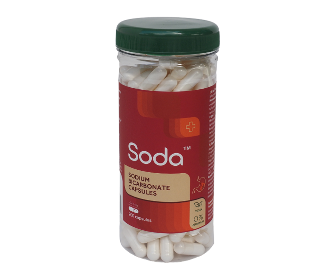 SODIUM BICARBONATE CAPSULES 200 vnt