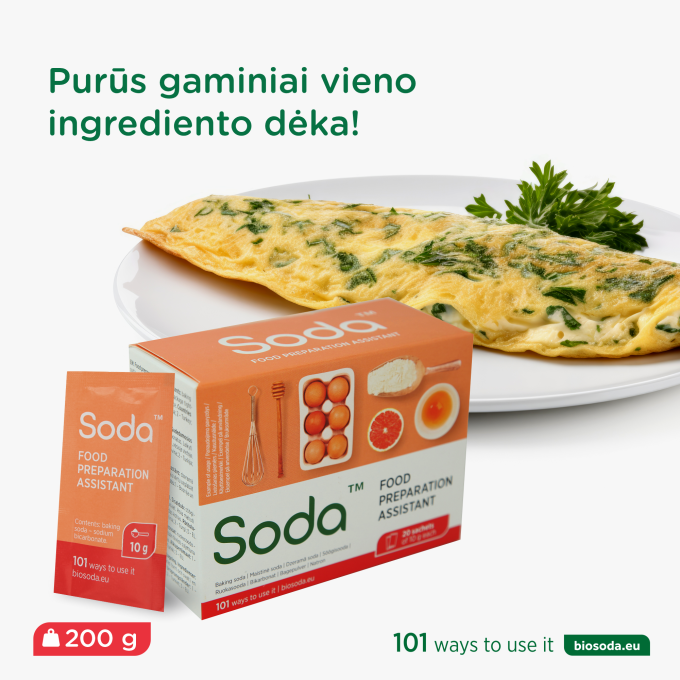 Maistinė soda. Pagalbininkas ruošiant maistą 10 g x 20 vnt