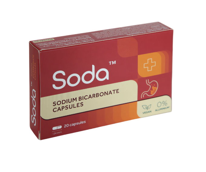 SODIUM BICARBONATE CAPSULES 20 vnt