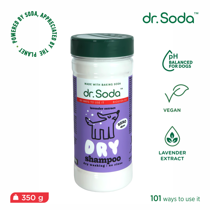 Sausas šampūnas lengvam šunų kailio plovimui ir kvapų neutralizavimui