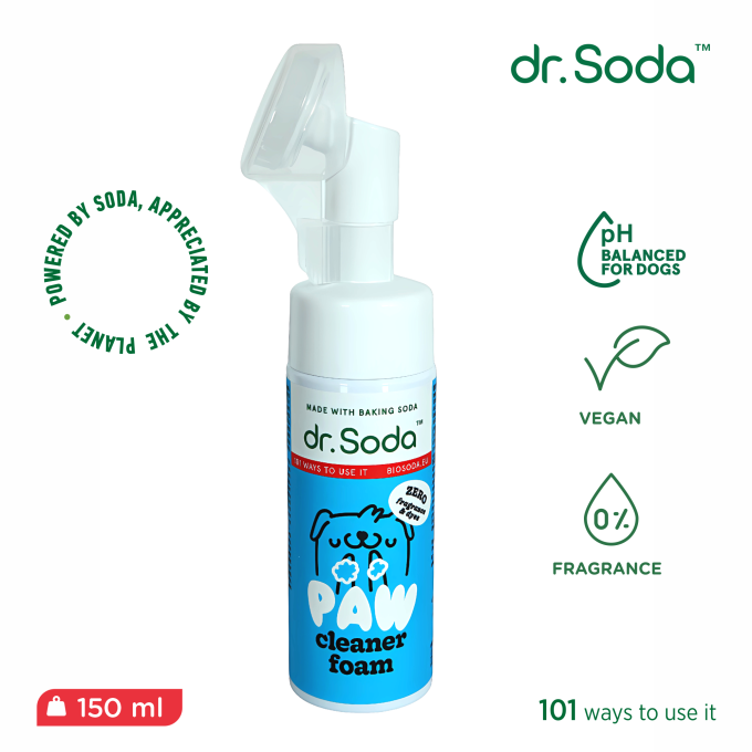 Nenuplaunamas pėdučių šampūnas su silikoniniu aplikatoriumi 150 ml